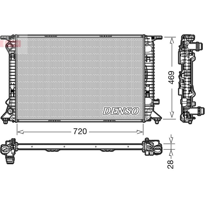 Снимка на Воден радиатор DENSO DRM02022 за Audi Q3 8U 2.0 TDI quattro - 177 коня дизел