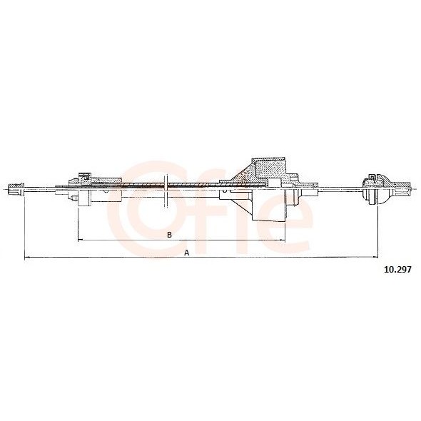 Снимка на Въжен механизъм, задействане на съединителя COFLE 10.297 за Renault 9 Saloon (L42) 1.1 (L421) - 48 коня бензин