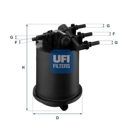 Горивен филтър UFI 24.086.00 за Renault Scenic 1 (JA0-1) 1.9 dCi (JA05,  JA1F) - 102 коня | Горивен филтър