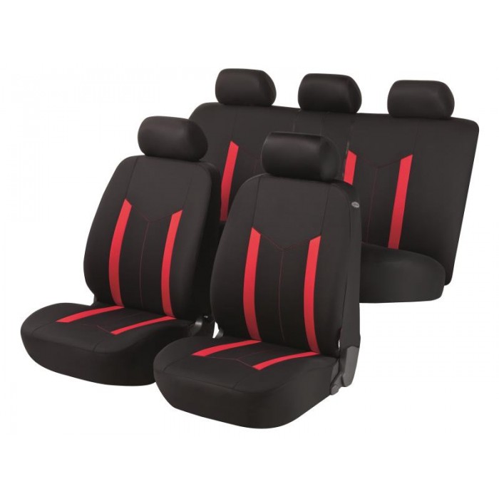 Калъфи за седалки HASTINGS черно-червени AP DO WA11809 за Ford Fiesta 3  (gfj) 1.3 - 60 коня | Калъфи за седалки