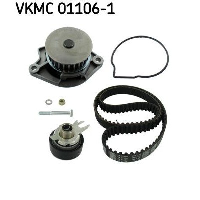 Снимка на Комплект ангренажен ремък + водна помпа SKF VKMC 01106-1 за VW Polo PLAYA 1.0 - 50 коня бензин