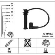 Комплект запалителни кабели NGK черен 6984 за Mazda 6 Hatchback (GG) 2.3  (GG3S) - 166 коня | Кабели за свещи