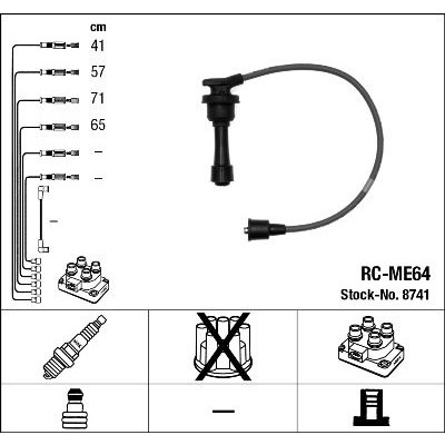 Оценка и мнение за Комплект запалителни кабели NGK син 8741