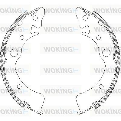 Снимка на Комплект спирачни челюсти WOKING Z4096.00 за Honda Civic 4 Saloon (ED) 1.5 - 82 коня бензин