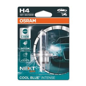 Оценка и мнение за Крушка с нагреваема жичка, фар за мъгла OSRAM COOL BLUE® INTENSE (Next Gen) H4 64193CBN-01B