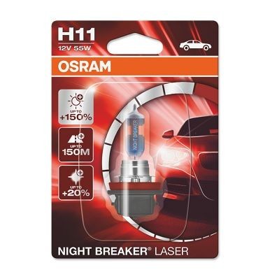 Снимка на Крушка за фарове и халогени OSRAM NIGHT BREAKER® LASER H11 64211NL-01B за Porsche Macan (95B) 3.6 Turbo - 400 коня бензин