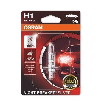Снимка на Крушка за фарове и халогени OSRAM NIGHT BREAKER® SILVER H1 64150NBS-01B за Citroen Jumpy BOX 2.0 HDi 120 4x4 - 120 коня дизел