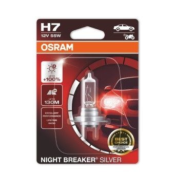 Снимка на Крушка за фарове и халогени OSRAM NIGHT BREAKER® SILVER H7 64210NBS-01B за Opel Movano B Bus 2.3 CDTI FWD (JV) - 146 коня дизел