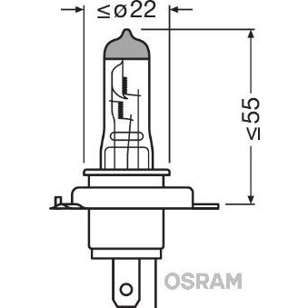 Крушка за фарове и халогени OSRAM SILVERSTAR 2.0 H4 64193SV2 за Ford Focus  (daw,dbw) 1.8 TDCi - 115 коня | Крушки за фарове