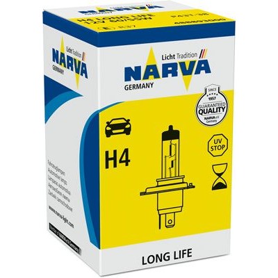 Снимка на Крушка с нагреваема жичка, главни фарове NARVA Long Life H4 488893000 за Renault 14 (121) 1.4 (1212) - 71 коня бензин