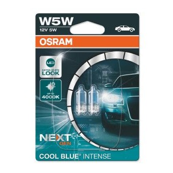 Снимка на Крушка с нагреваема жичка, светлини за парк/позициониране OSRAM COOL BLUE® INTENSE (Next Gen) W5W 2825CBN-02B за Fiat Marea Weekend 185 1.9 TD 75 - 75 коня дизел