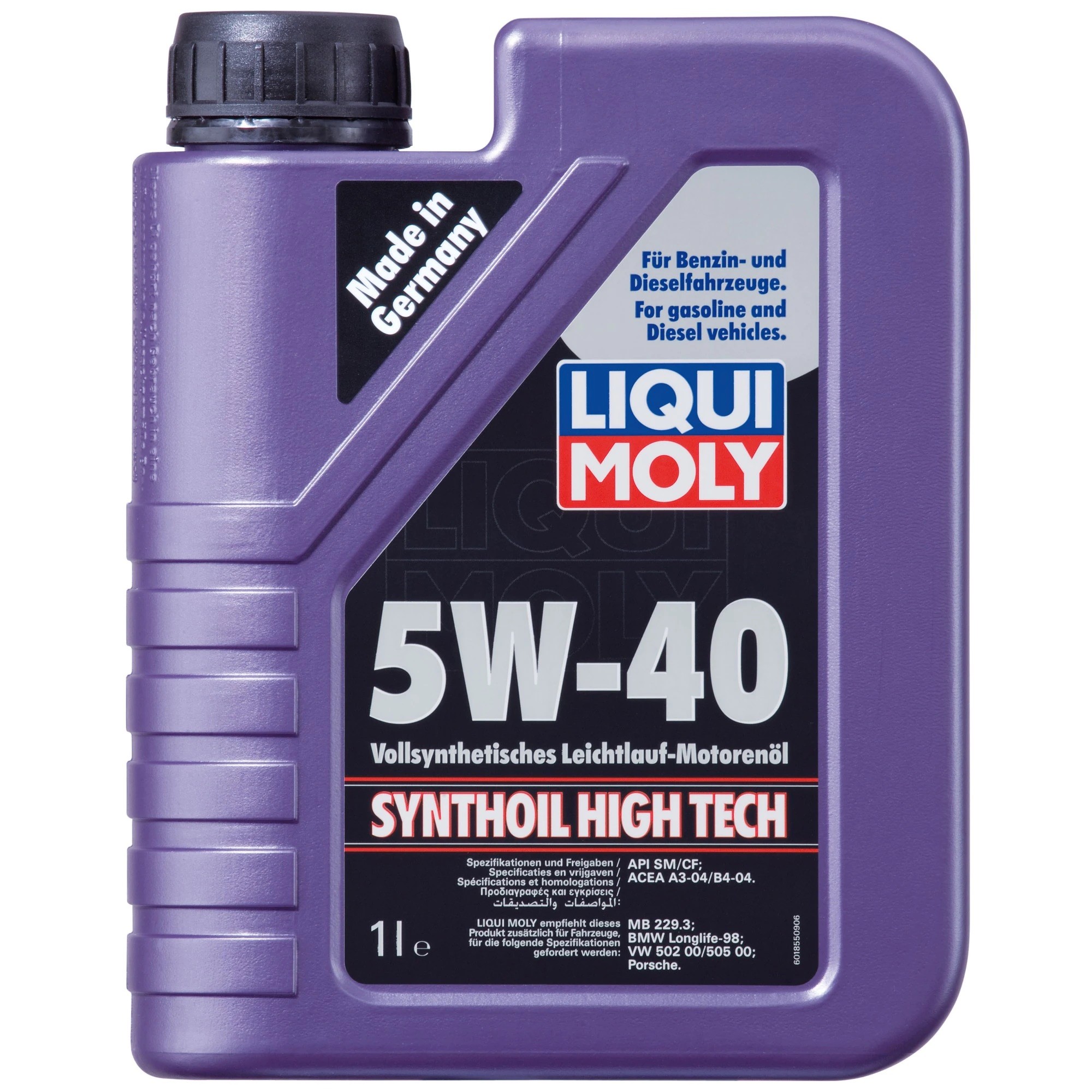 Снимка на Моторно масло LIQUI MOLY Synthoil High Tech 5W-40 1306 за камион MAN TGX 26.480 FNHLS - 480 коня дизел