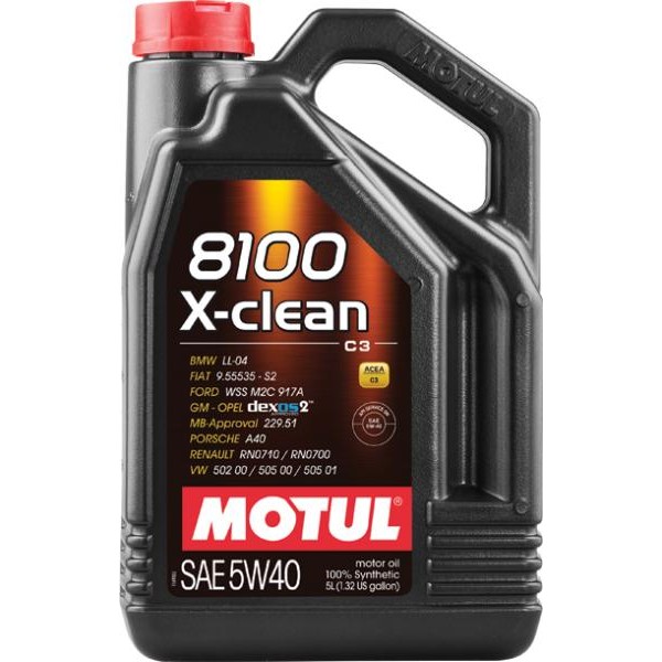Снимка на Моторно масло MOTUL 8100 X-CLEAN 5W40 5W40 109226 за Mitsubishi Colt 1 (A15_A) 1.4 GLX,GT (A152, A156) - 70 коня бензин
