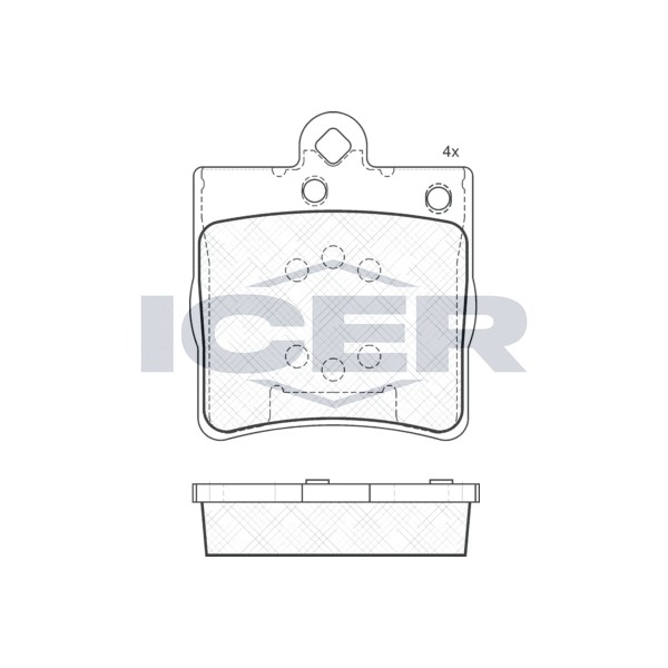 Снимка на Накладки ICER 181311 за Mercedes C-class Saloon (w203) C 200 CGI Kompressor (203.043) - 170 коня бензин