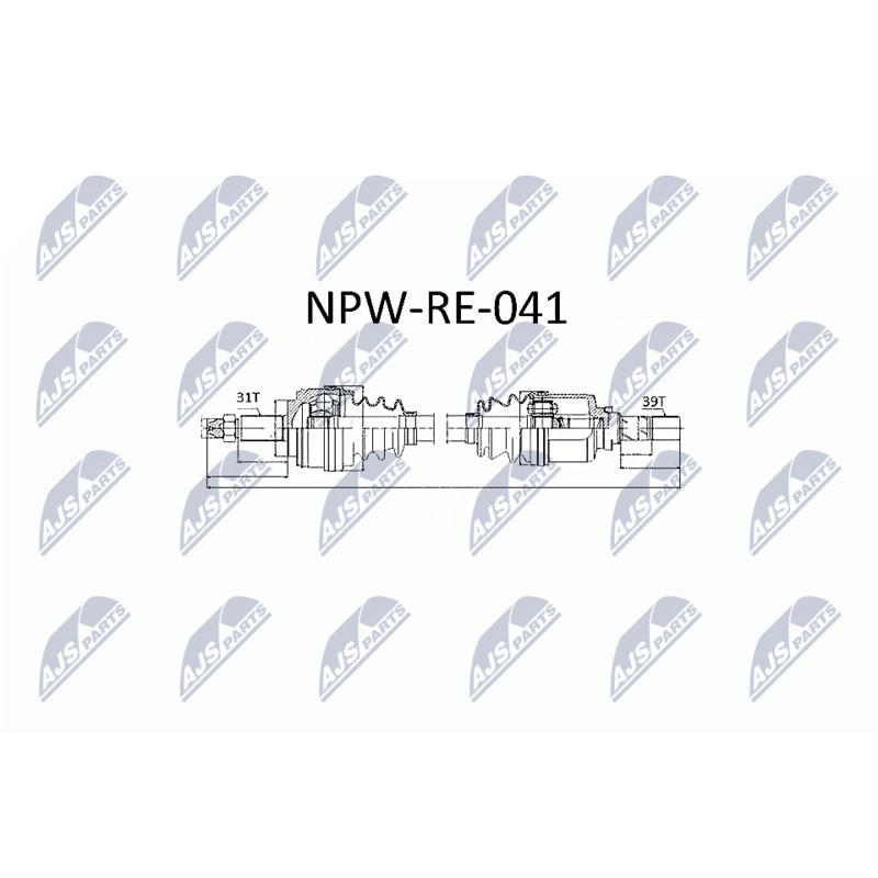 Снимка на Полуоска NTY NPW-RE-041 за Nissan NV400 Box (X62, X62B) dCi 125 - 125 коня дизел