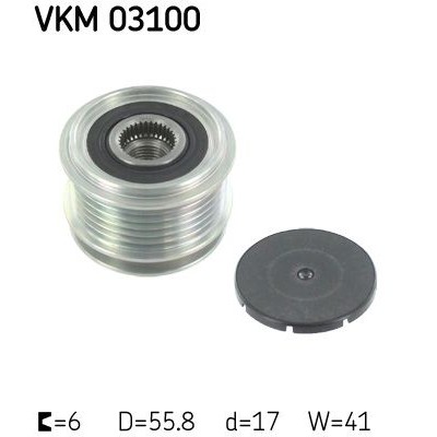 Снимка на Ролка алтернатор SKF VKM 03100 за VW Caddy 5 Box (SBA, SBH) 2.0 TDi BMT - 75 коня дизел