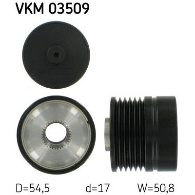 Снимка на Ролка алтернатор SKF VKM 03509 за Fiat 500C 1.0 Mild Hybrid (312.AYD1B) - 69 коня бензин/електро