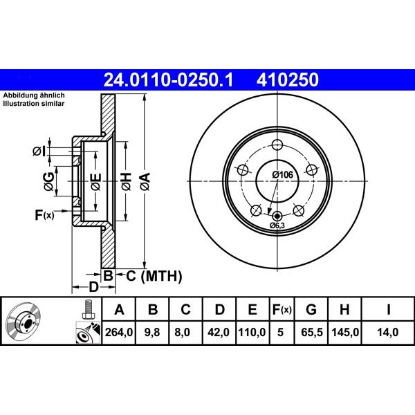Оценка и мнение за Спирачен диск ATE 24.0110-0250.1