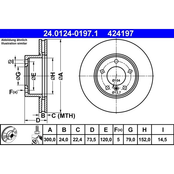 Оценка и мнение за Спирачен диск ATE 24.0124-0197.1