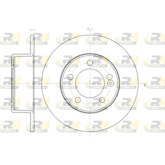 Снимка на Спирачен диск ROADHOUSE 61433.00 за Renault Master 3 Platform (EV,HV,UV) 2.3 dCi 125 RWD (HV0C, HV0D, UV0C, UV0D, UV0H, UV0J,... - 125 коня дизел
