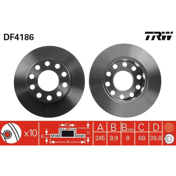 Оценка и мнение за Спирачен диск TRW черен DF4186