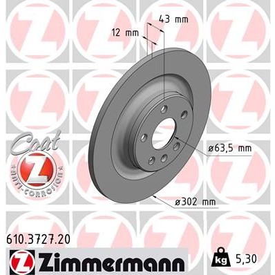 Оценка и мнение за Спирачен диск ZIMMERMANN COAT Z 610.3727.20