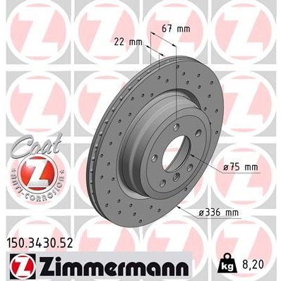 Оценка и мнение за Спирачен диск ZIMMERMANN SPORT COAT Z 150.3430.52