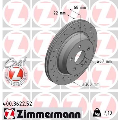 Оценка и мнение за Спирачен диск ZIMMERMANN SPORT COAT Z 400.3622.52