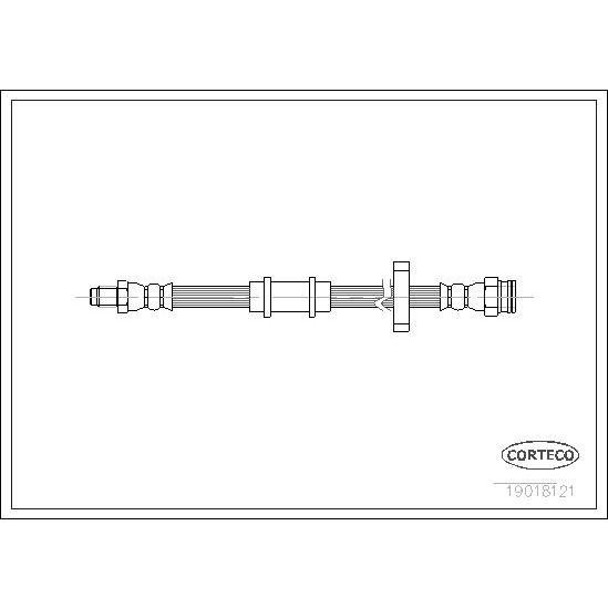 Снимка на Спирачен маркуч CORTECO 19018121 за Seat TERRA (24) 0.9 - 40 коня бензин