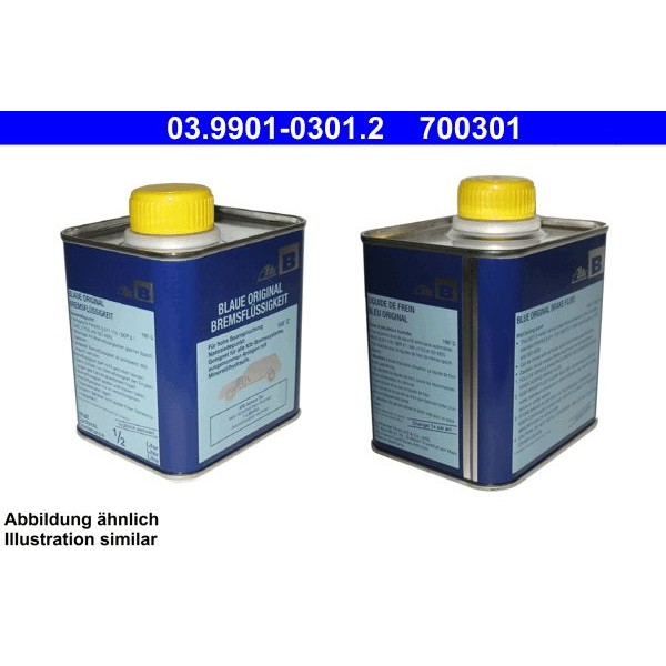 Снимка на Спирачна течност ATE DOT 3 blau 0,5L 03.9901-0301.2 за Skoda Favorit Pickup (787) 1.3 - 54 коня бензин