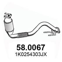 Средно гърне ASSO 58.6032 за VW Golf 3 (1H1) 1.8 - 90 коня | Задно гърне