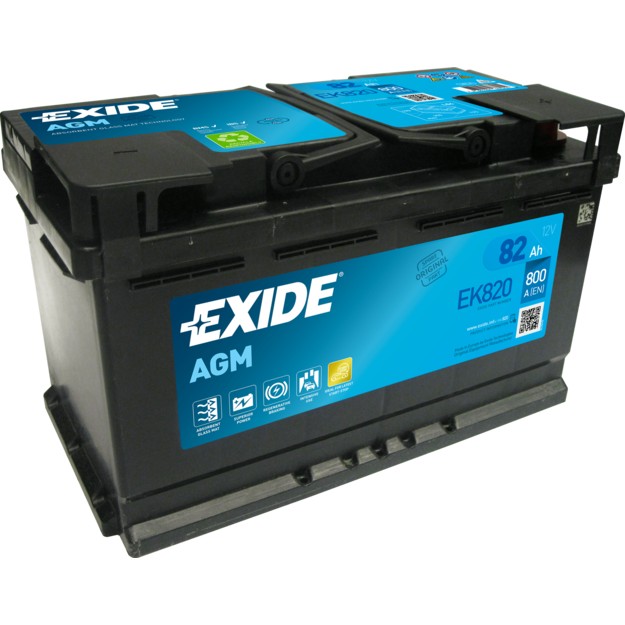 Снимка на Стартов акумулатор EXIDE AGM EK820 за Skoda Kodiaq (NS7) 2.0 RS Bi-TDI 4x4 - 239 коня дизел