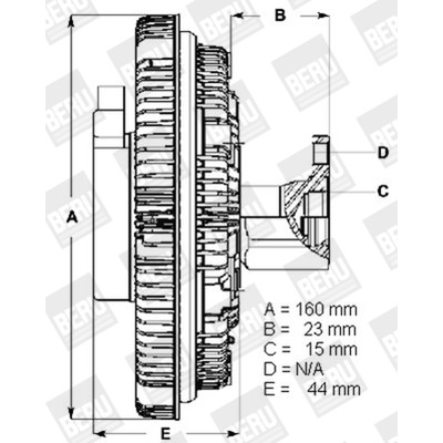 съединител, вентилатор на радиатора BERU LK045 за Mercedes E-class Saloon ( w210) E 300 D (210.020) - 136 коня | Перка за радиатор
