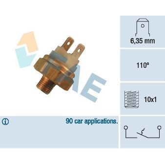 Снимка на Термошалтер FAE 35480 за Audi 90 Coupe (89, 8B) 2.3 quattro - 136 коня бензин