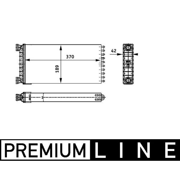 Снимка на Топлообменник, отопление на вътрешното пространство MAHLE BEHR PREMIUM LINE AH 130 000P за камион MAN TGX 26.640 - 640 коня дизел