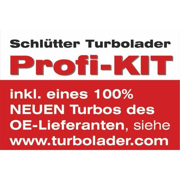 Снимка на Турбина, принудително пълнене с въздух SCHLUTTER TURBOLADER PROFI KIT - with new org. MAHLE Turbocharger 166-02916