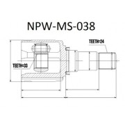 Снимка на Комплект каре за полуоска NTY NPW-MS-038