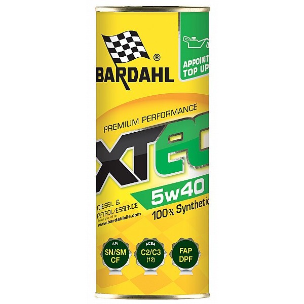 Снимка на Моторно масло Bardahl XTEC 5W40 0.400L BAR-36340 за Seat Ibiza 2 (6K) 1.6 i - 75 коня бензин