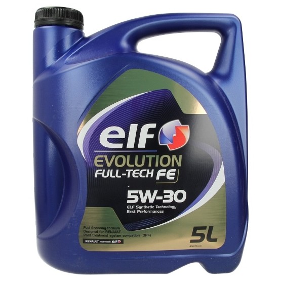 Снимка на Моторно масло ELF EVO FULLTECH FE 5W30 5L за Audi A1 Sportback (8XA) 1.6 TDI - 90 коня дизел