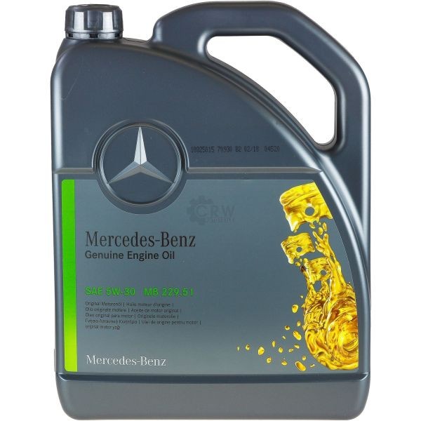 Снимка на Моторно масло Mercedes 5w30 5L 000989940213 за камион Mercedes Actros MP2, MP3 2555, L, LL - 165 коня бензин