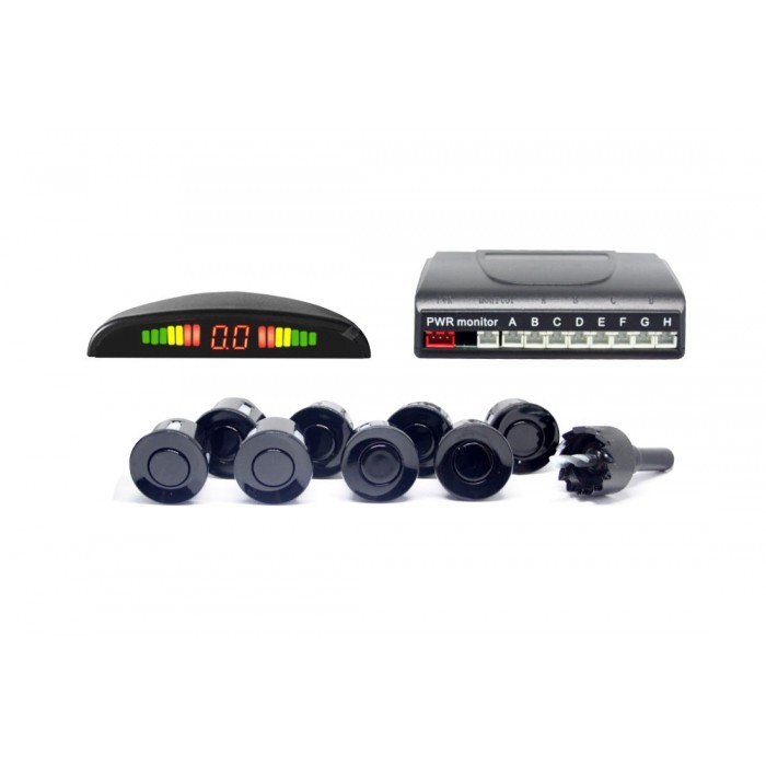 Снимка на Парктроник с 8 сензора и LED дисплей - черни датчици AP PS8L за камион MAN E 2000 35.343 - 340 коня дизел