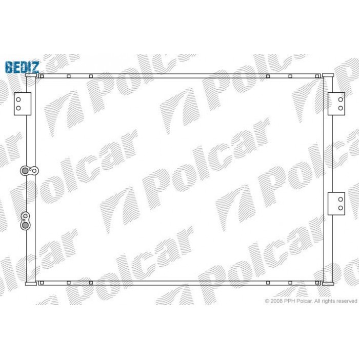 Снимка на радиатор за климатик POLCAR 8166K8C1 за Toyota HiAce 5 Box 2.4 (RCH12, RCH22) - 116 коня бензин