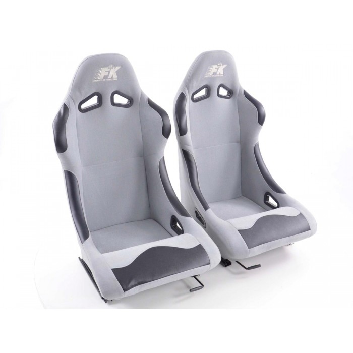 Оценка и мнение за Спортни седалки комплект 2 бр. Basic сиви FK Automotive FKRSE325/325