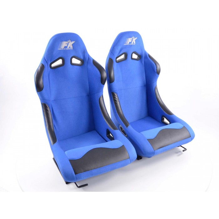 Снимка на Спортни седалки комплект 2 бр. Basic сини FK Automotive FKRSE323/323 за CHEVROLET BEAT M300 1.2 LPG - 82 коня Бензин/Автогаз(LPG)
