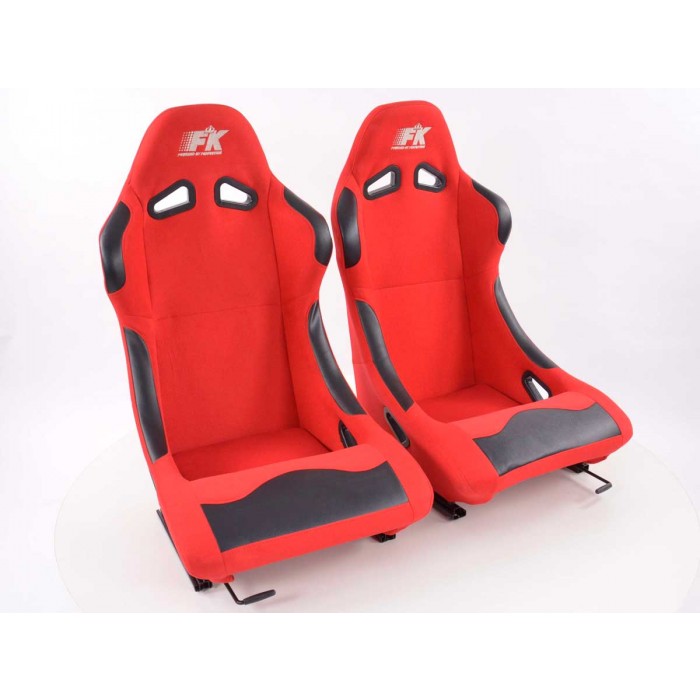 Оценка и мнение за Спортни седалки комплект 2 бр. Basic червени / FK Automotive FKRSE327/327