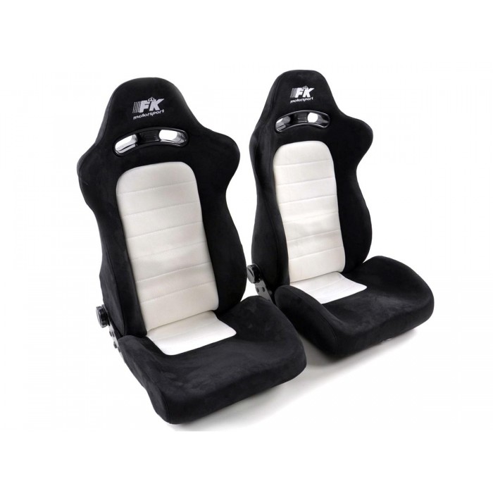 Оценка и мнение за Спортни седалки комплект 2 бр. Chicago бели/черни FK Automotive FKRSE010087