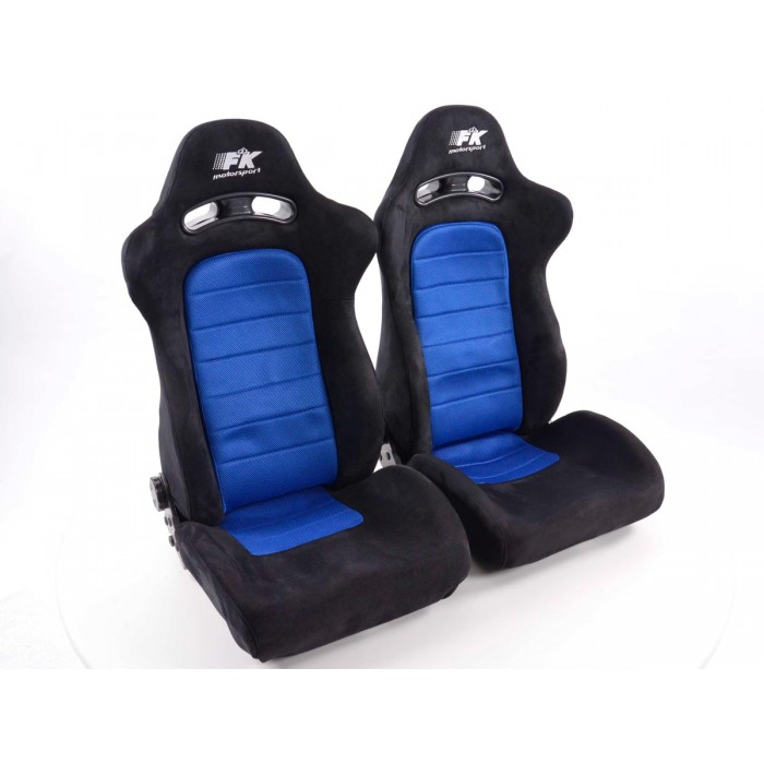 Снимка на Спортни седалки комплект 2 бр. Chicago сини/черни FK Automotive FKRSE010085 за Opel Kadett B Coupe 1.1 - 55 коня бензин