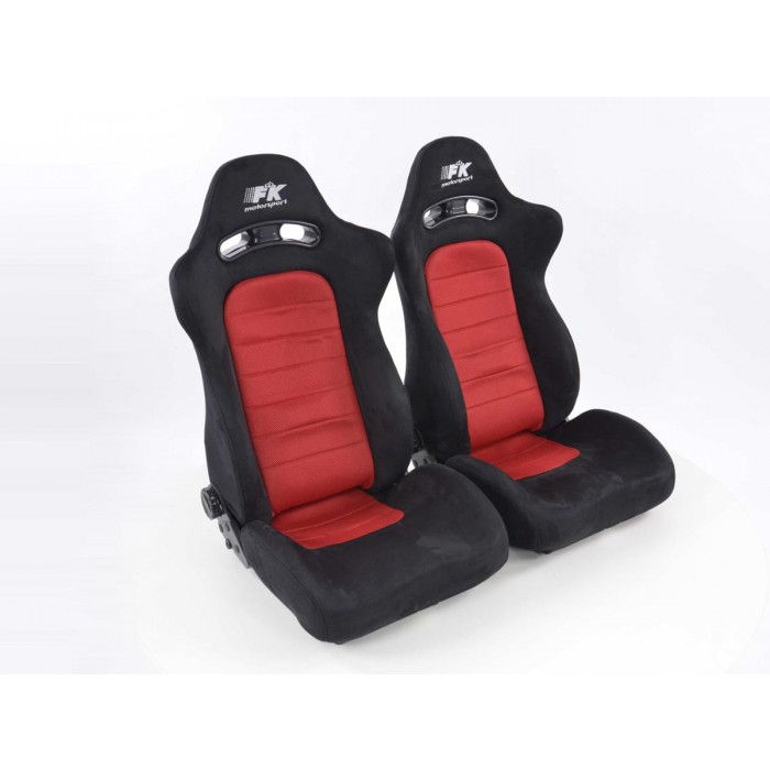 Снимка на Спортни седалки комплект 2 бр. Chicago червени /черни FK Automotive FKRSE010083 за Audi 100 C2 Avant (435, 436) 2.0 - 115 коня бензин