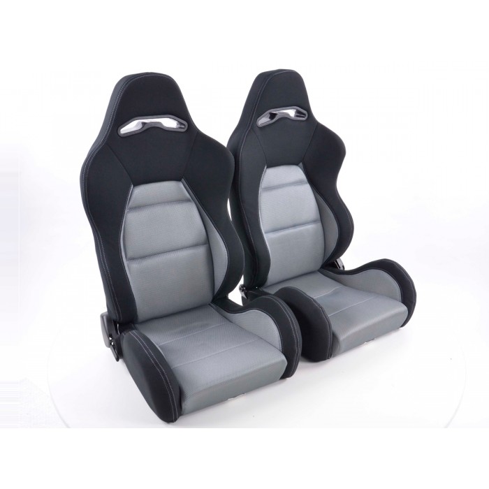Снимка на Спортни седалки комплект 2 бр. Edition 3 сиви/черни FK Automotive DP031 за Mitsubishi L300 Bus (P0,P1,P2 W) 2.4 4WD (P24W) - 109 коня бензин
