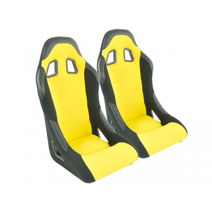 Снимка на Спортни седалки комплект 2 бр. Edition 4 жълти FK Automotive DP041 за CHEVROLET BEAT M300 1.2 LPG - 82 коня Бензин/Автогаз(LPG)